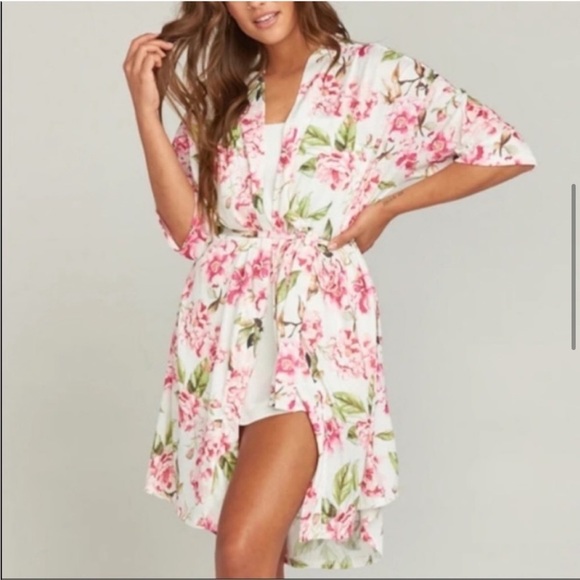 💫SHOW ME YOUR MUMU Brie Floral Feminine Romantic Kimono Robe One Size - Picture 5 of 8
